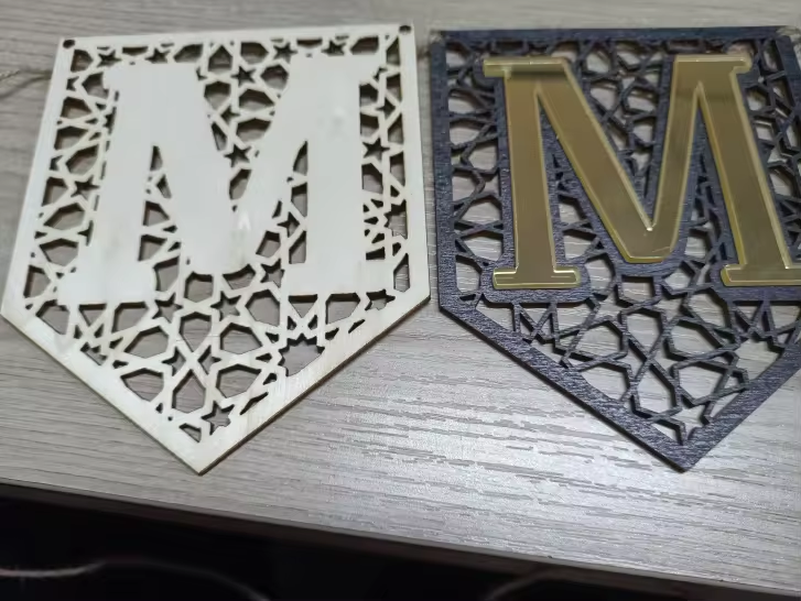 COMING SOON Set of 3 Ramadan Mubarak Eid Flag DIY Banners Acrylic and wooden Decoration