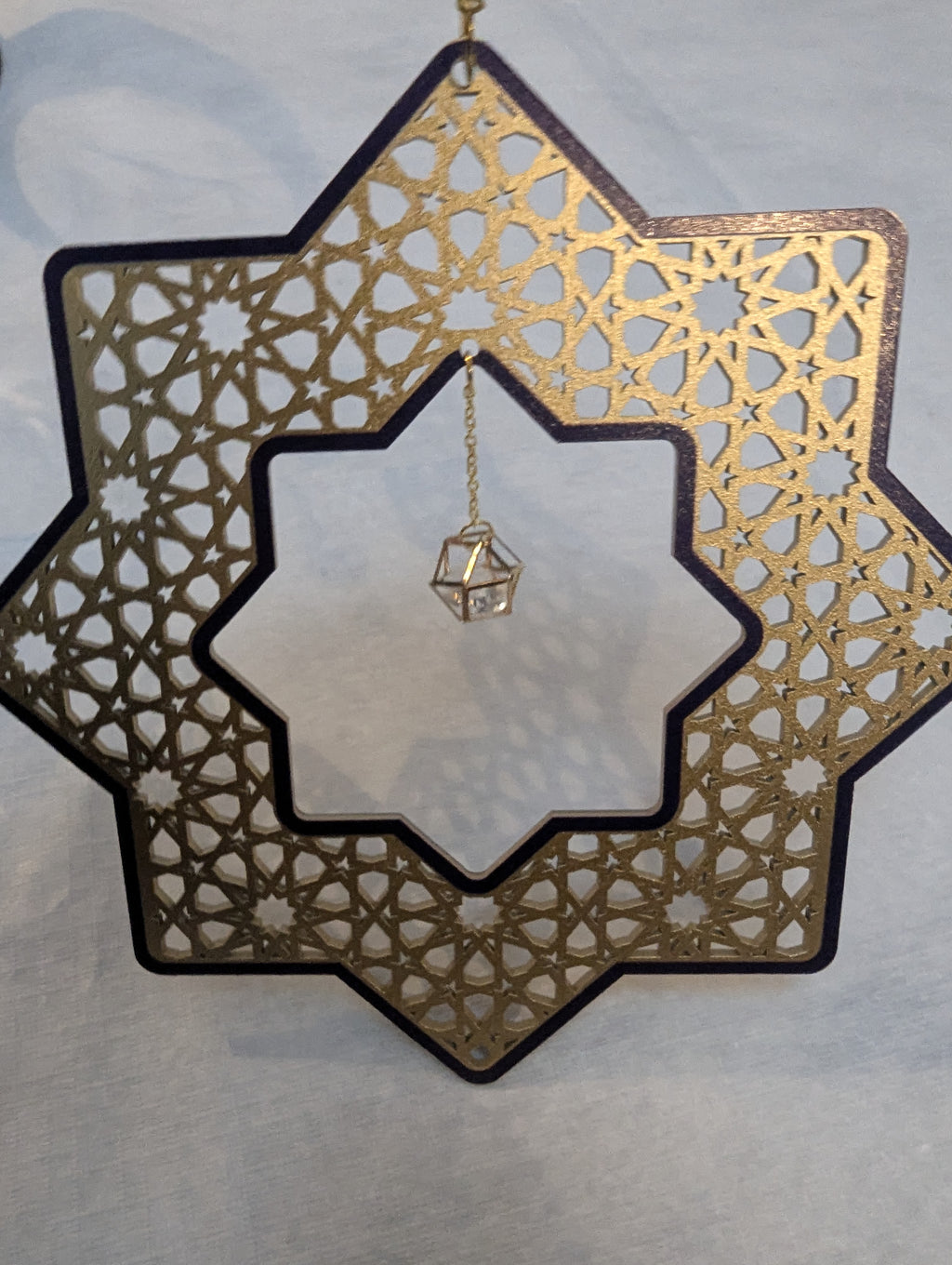 Set of 2 Star shaped Islamic art style Ramadan Decoration hangings