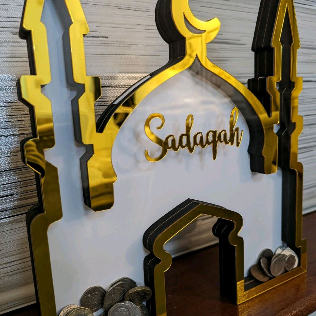 Sadaqah Mosque Shape Coin Charity Box