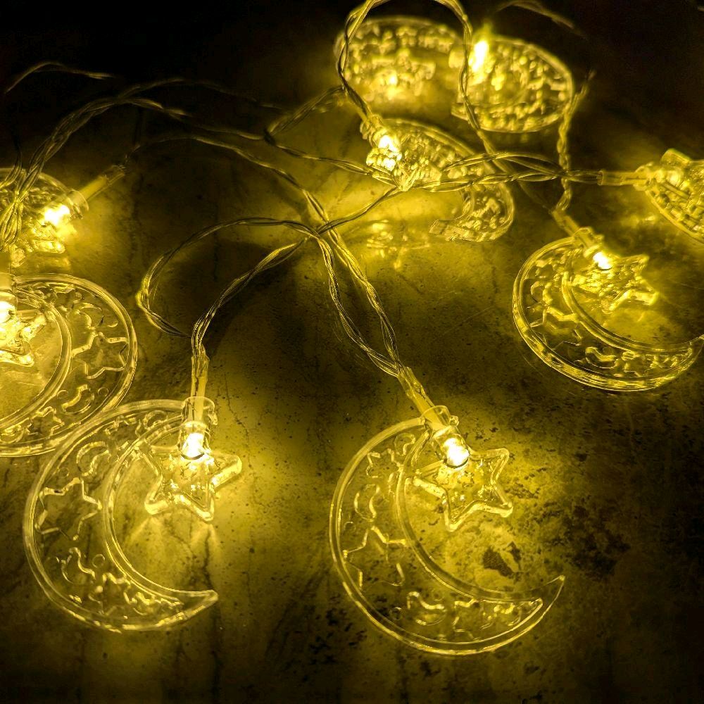 Eid Ramadan Moon Star LED Fairy Lights Garland