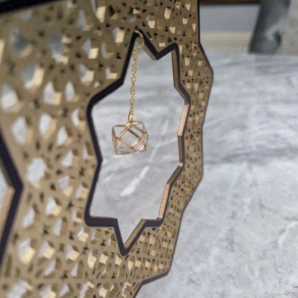 Set of 2 Star shaped Islamic art style Ramadan Decoration hangings