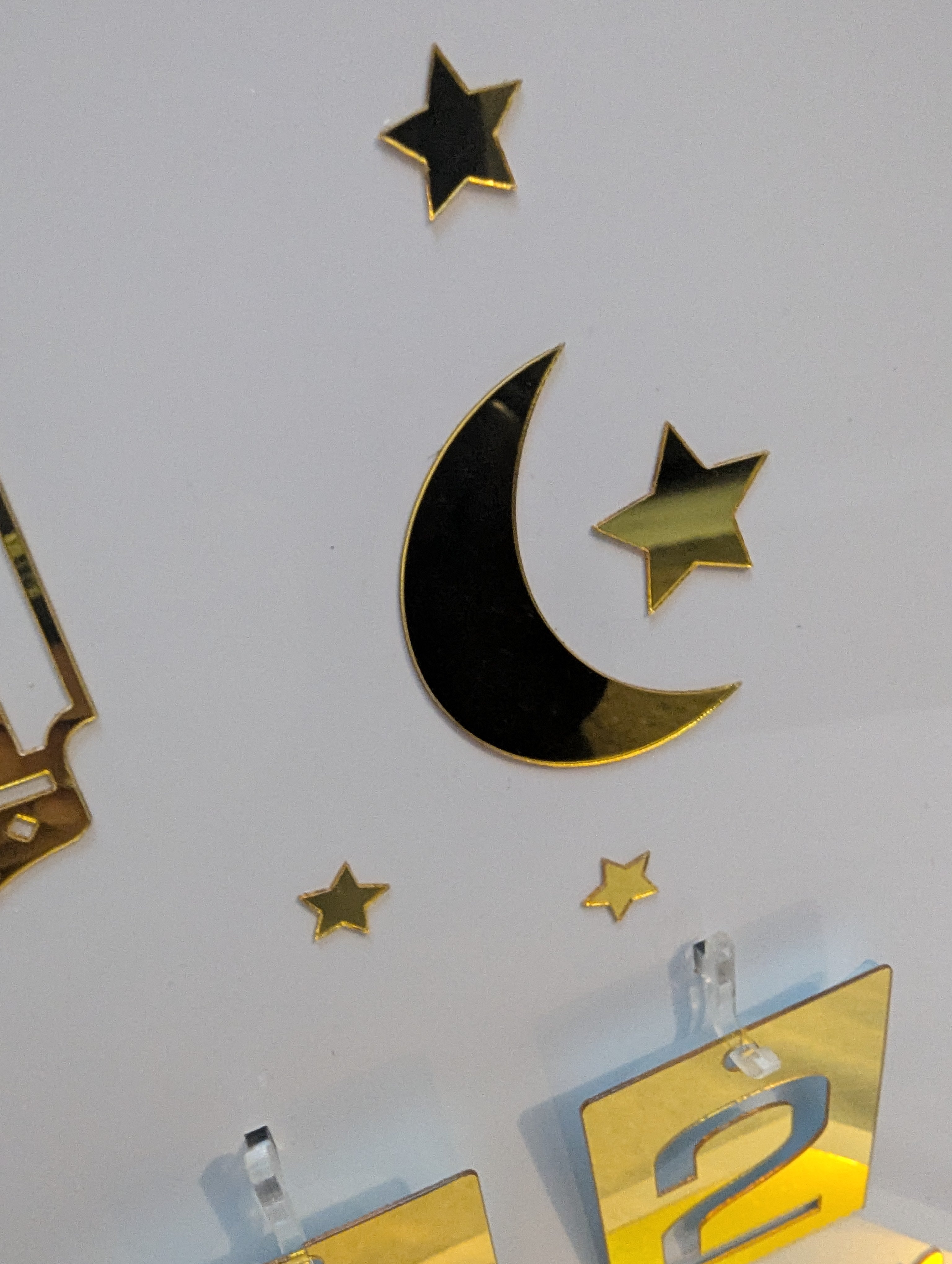 Large 30cm Luxury Ramadan Stand White and Gold