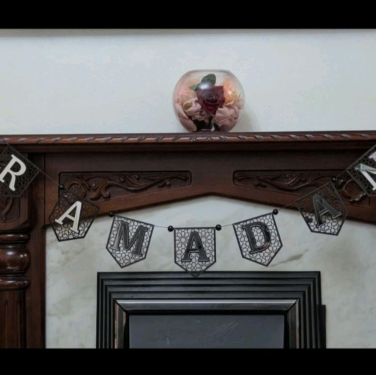 Ramadan Flag DIY Banner Acrylic and wooden Decoration