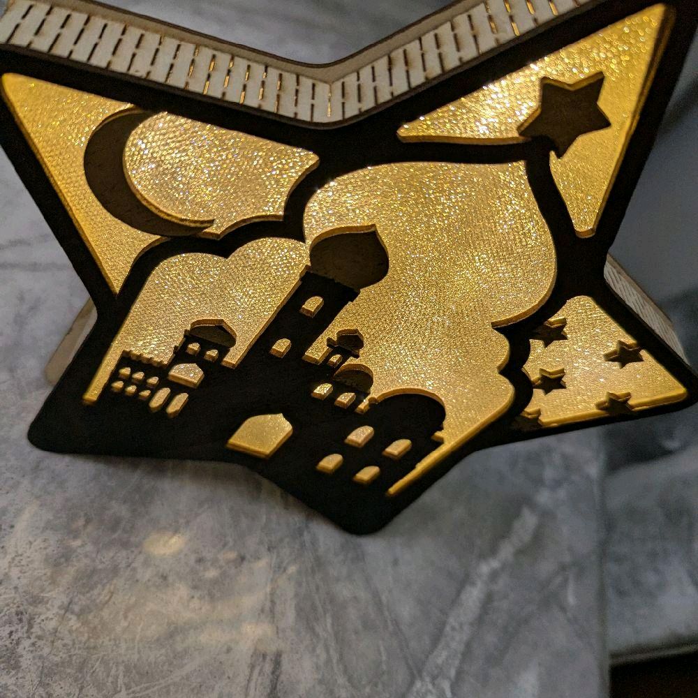 18cm LED Light up Star Shaped Mosque hanging or table ornament