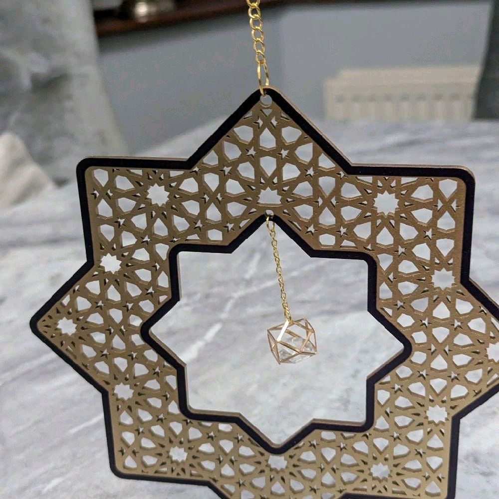 Set of 2 Star shaped Islamic art style Ramadan Decoration hangings