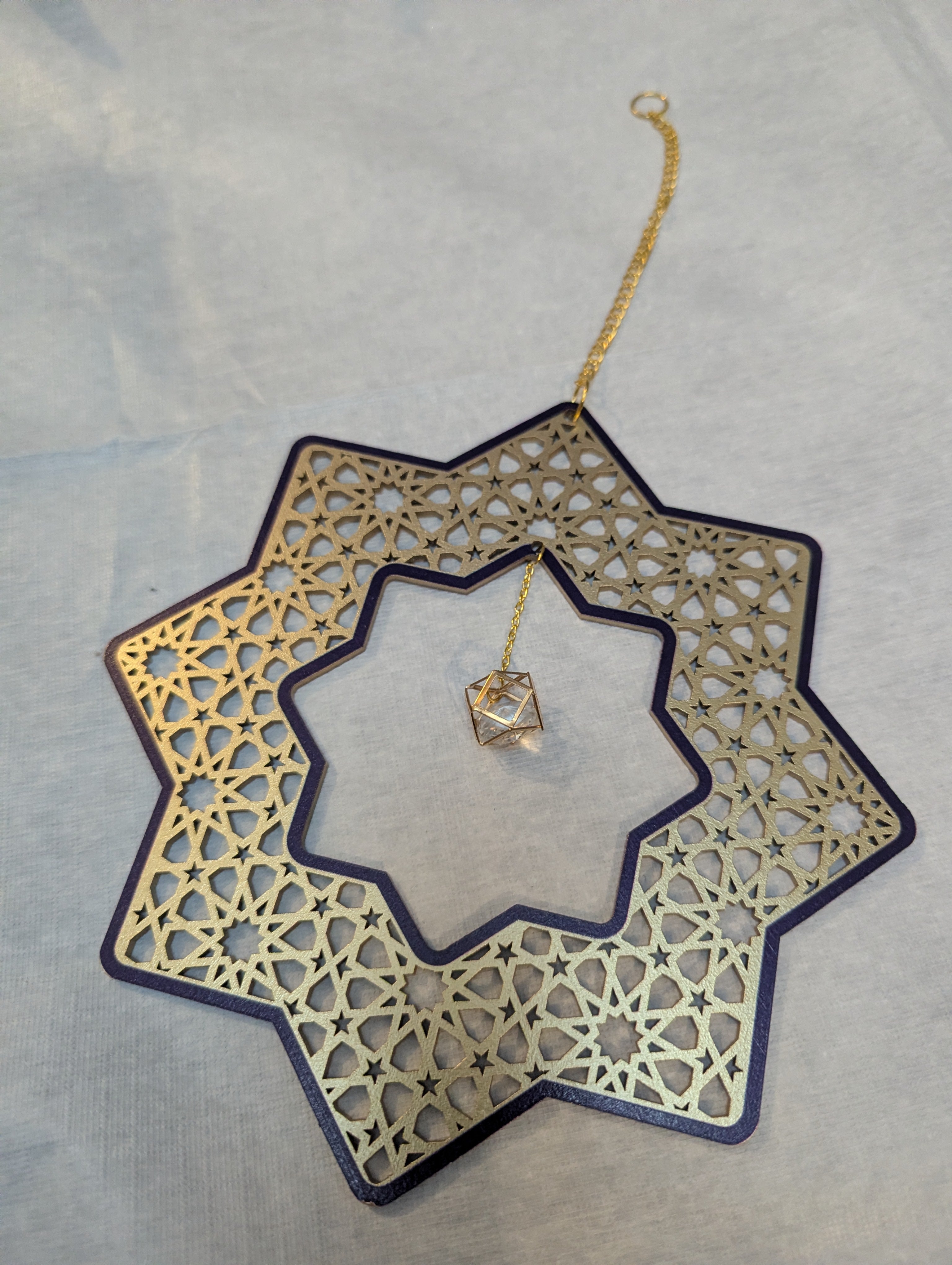 Set of 2 Star shaped Islamic art style Ramadan Decoration hangings