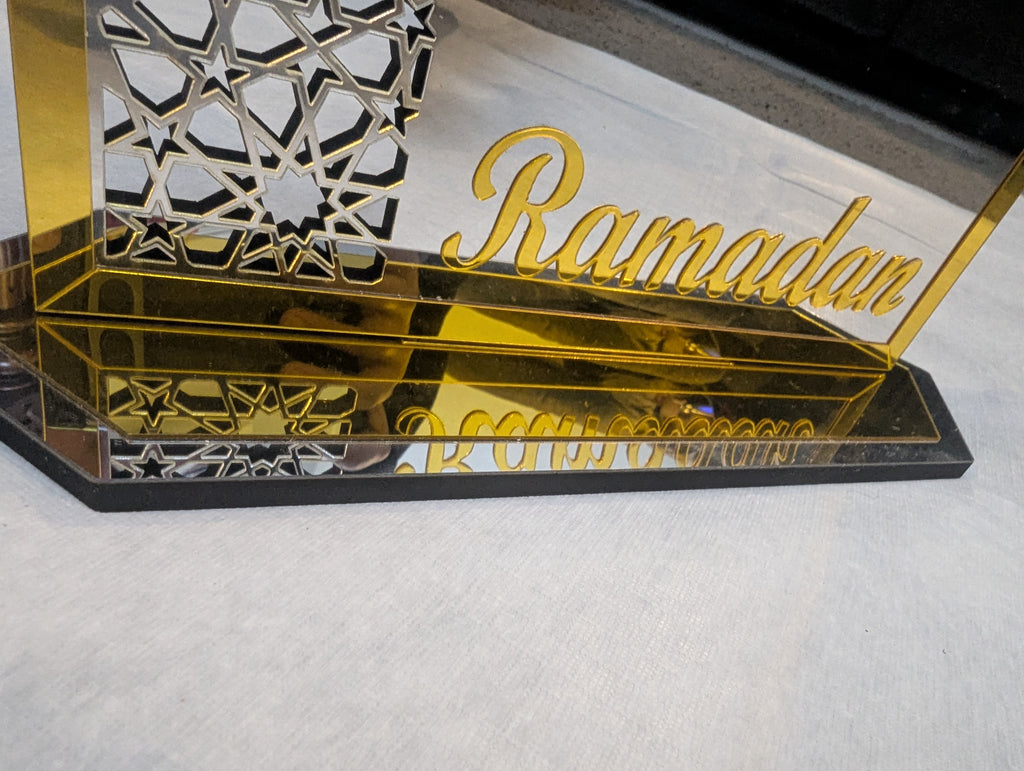 Large 30cm Luxury Ramadan Stand Gold and Silver