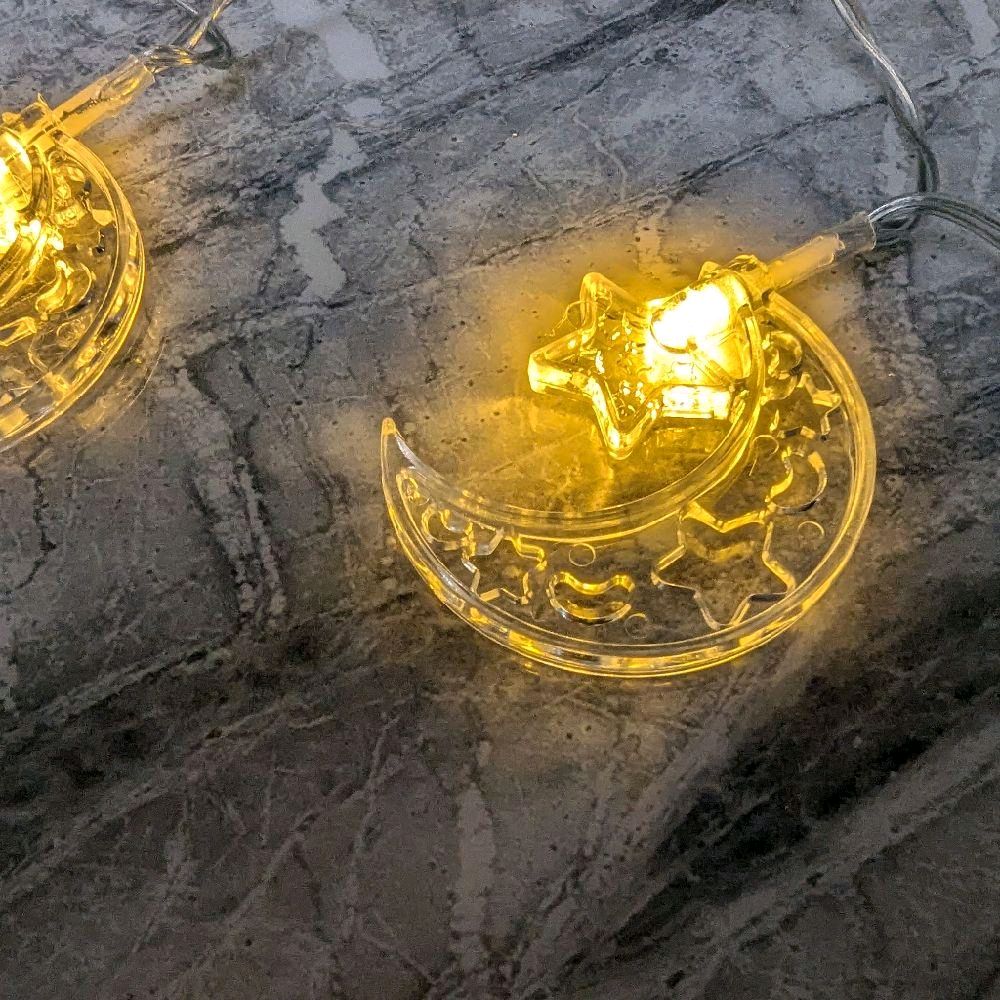 Eid Ramadan Moon Star LED Fairy Lights Garland