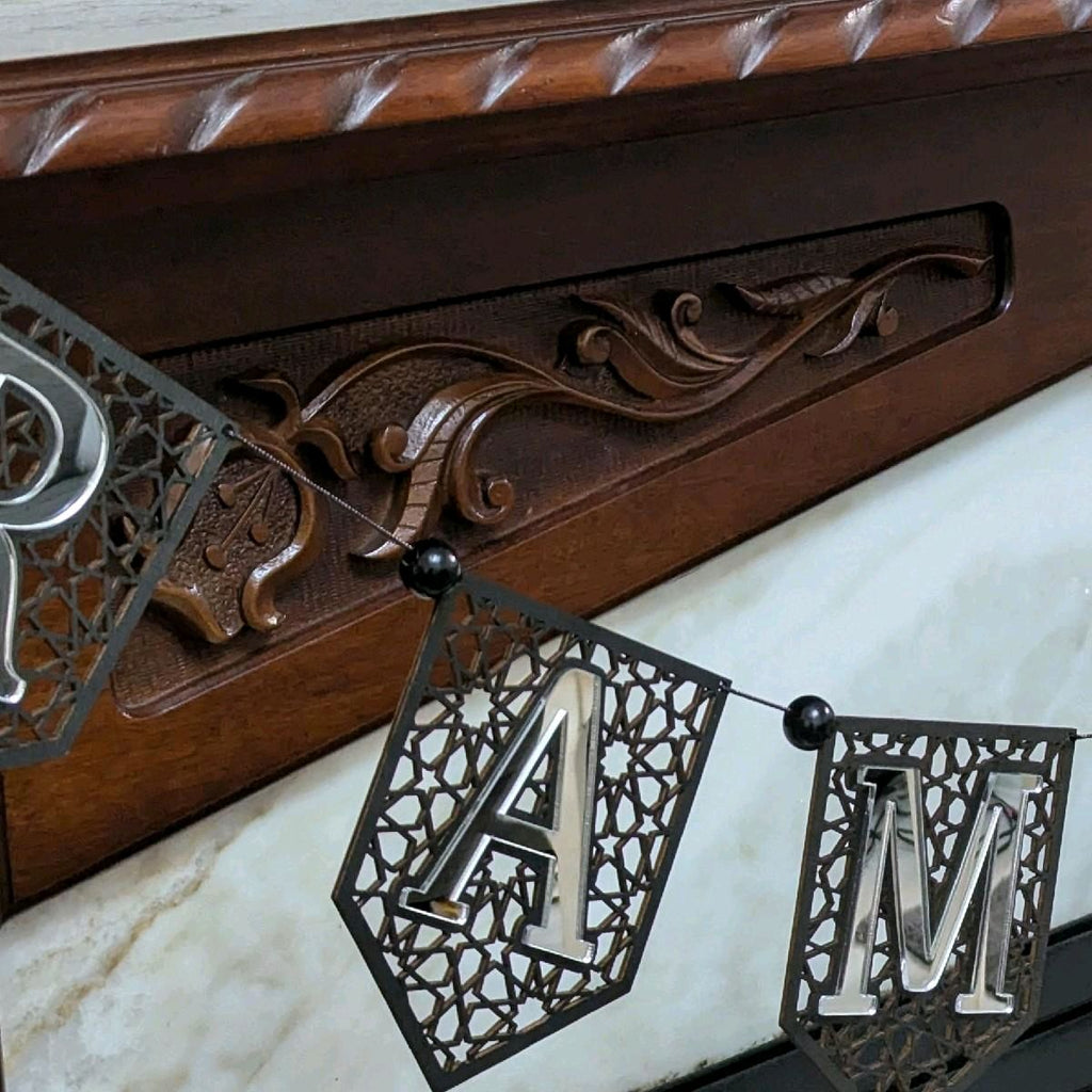 Ramadan Flag DIY Banner Acrylic and wooden Decoration