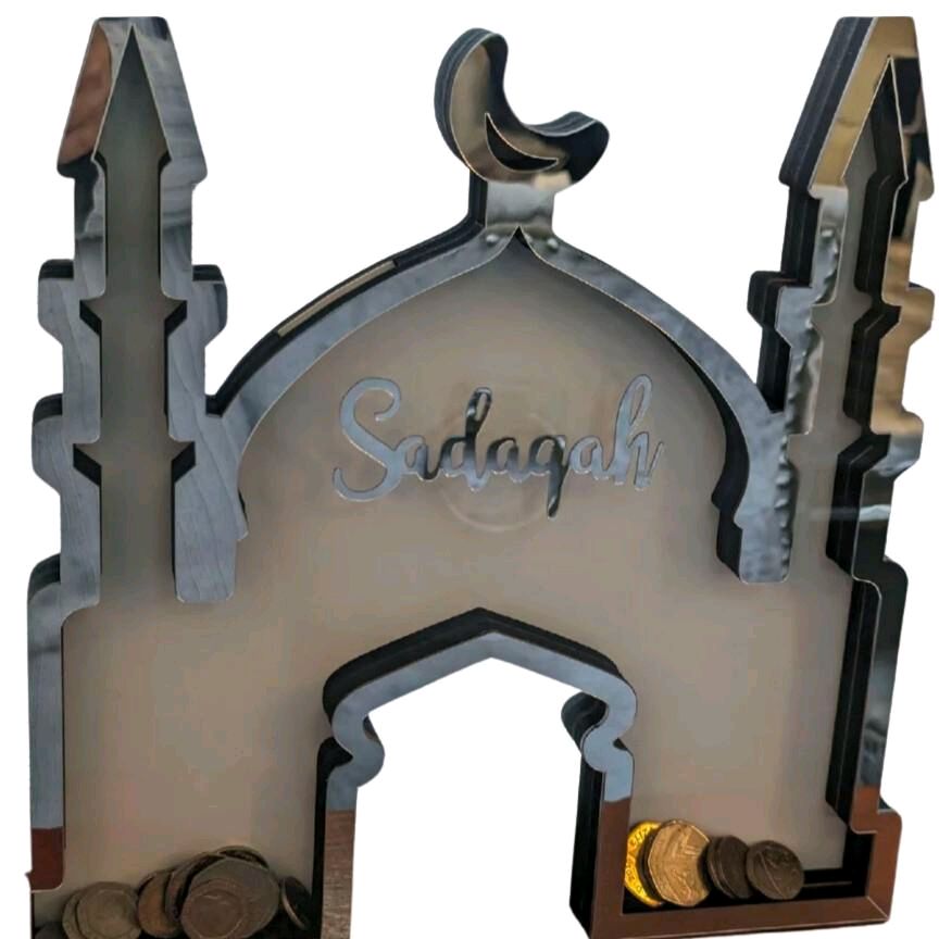 Sadaqah Mosque Shape Coin Charity Box