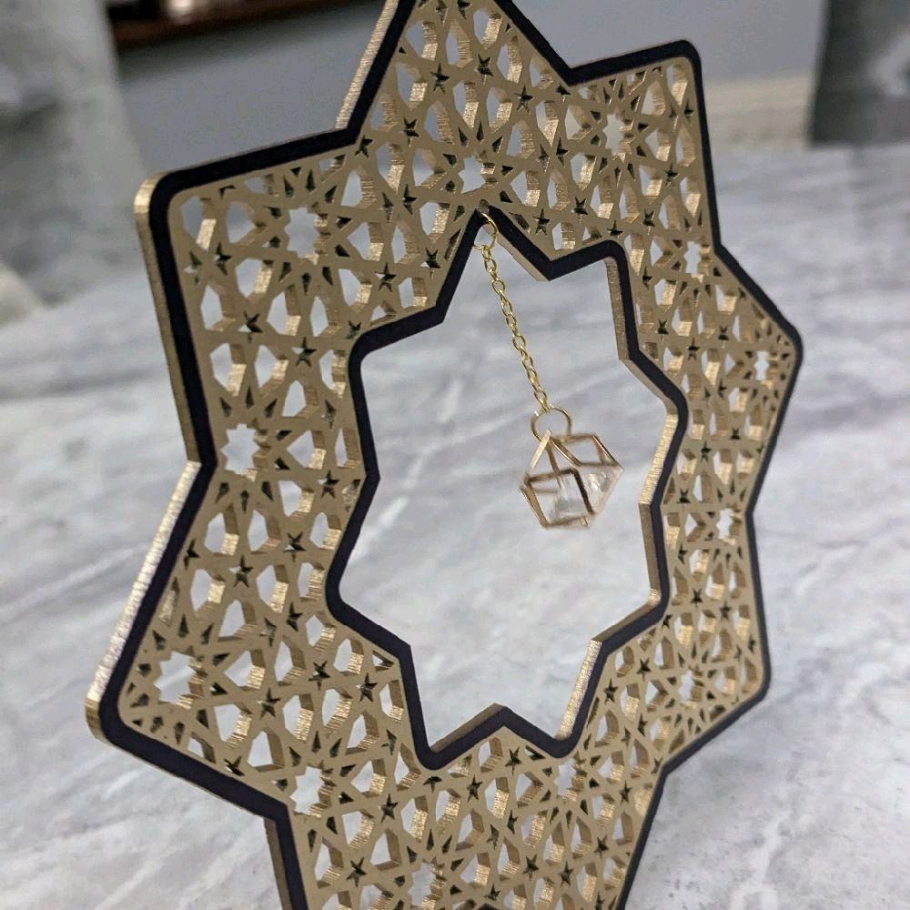 Set of 2 Star shaped Islamic art style Ramadan Decoration hangings